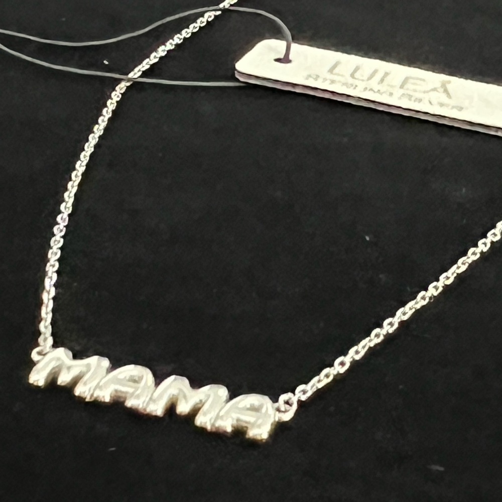 Lulea MAMA Initial Sterling Silver 925 Necklace